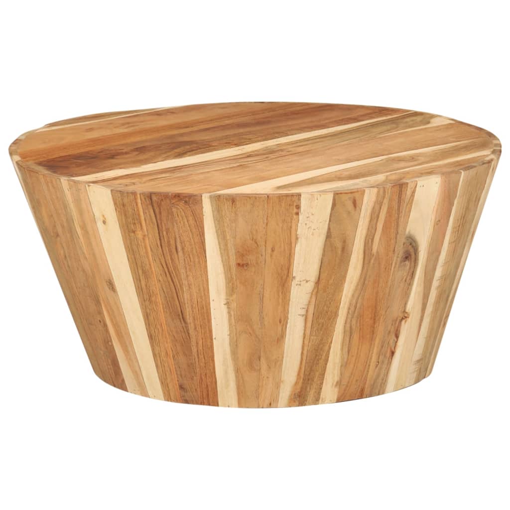 Table basse Ø65x31 cm Bois d'acacia solide - Imagem 1