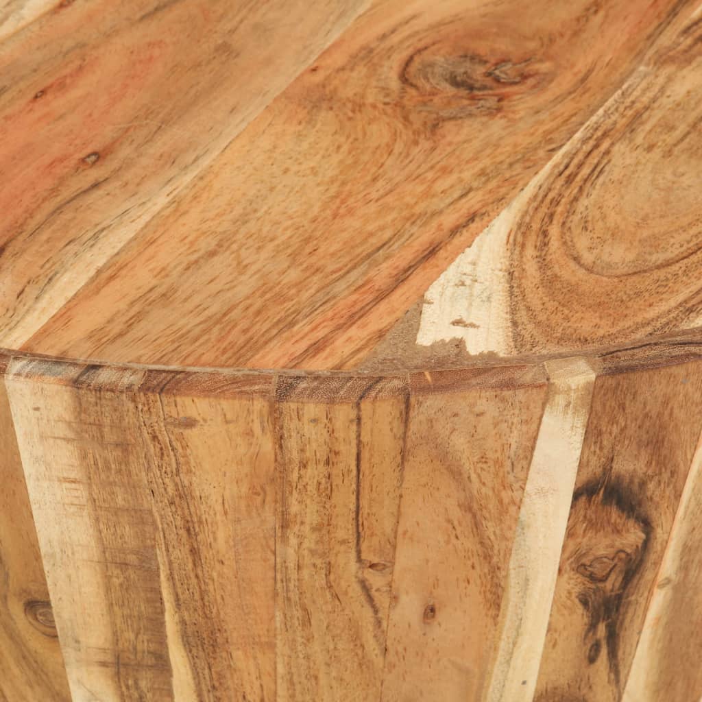 Table basse Ø65x31 cm Bois d'acacia solide - Imagem 6
