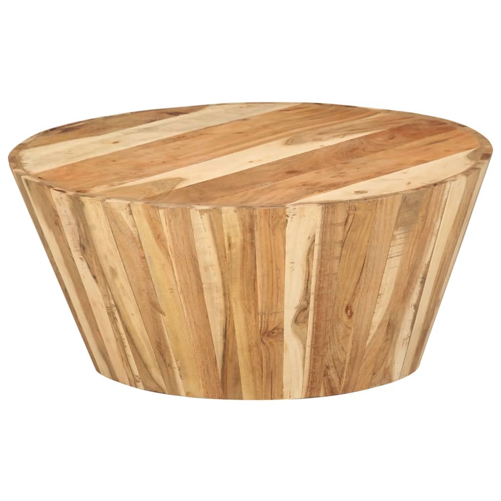 Table basse Ø65x31 cm Bois d'acacia solide - Imagem 9