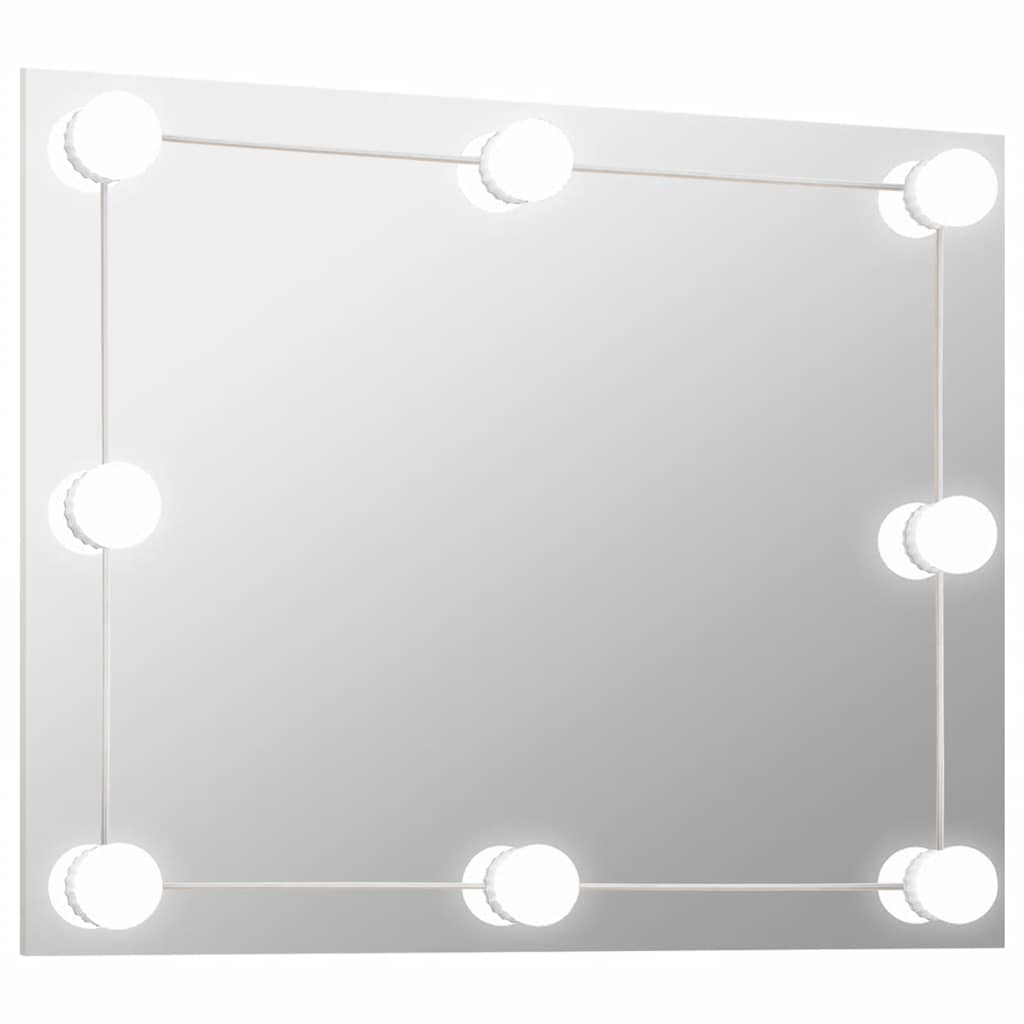 Miroir mural sans cadre avec lampes LED Rectangulaire Verre - Imagem 2