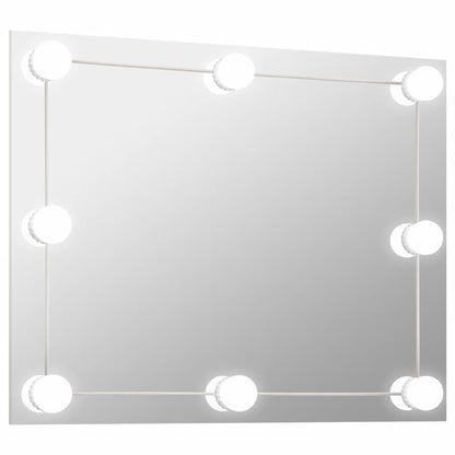 Miroir mural sans cadre avec lampes LED Rectangulaire Verre - Imagem 2