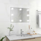 Miroir mural sans cadre avec lampes LED Rectangulaire Verre - Imagem 1