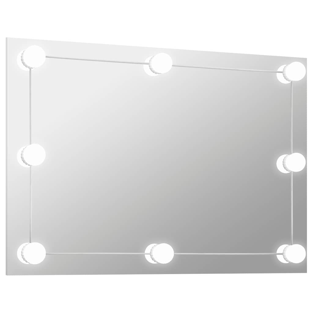 Miroir mural sans cadre avec lampes LED Rectangulaire Verre - Imagem 2