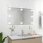 Miroir mural sans cadre avec lampes LED Rectangulaire Verre - Imagem 1