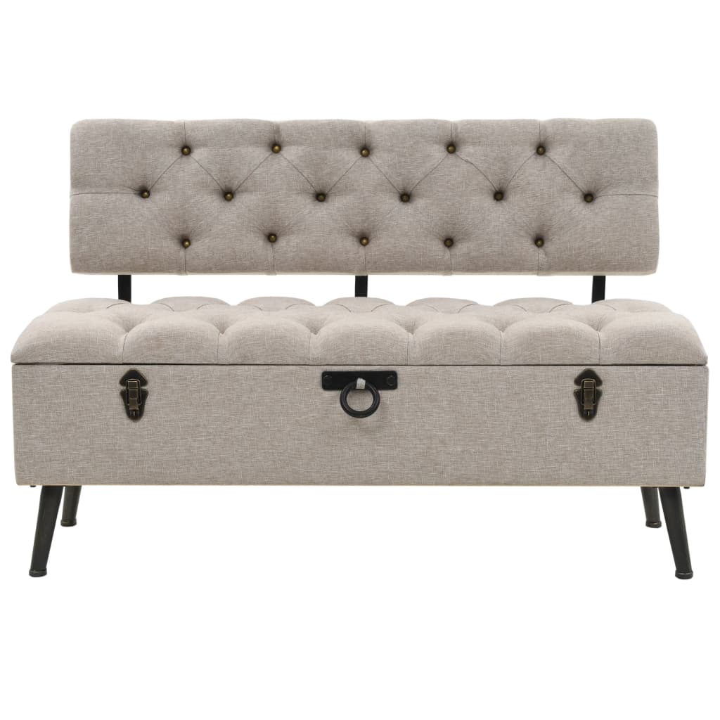 Banc de rangement avec dossier 110 cm  Tissu - Imagem 3
