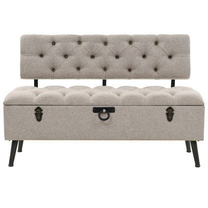 Banc de rangement avec dossier 110 cm  Tissu - Imagem 3