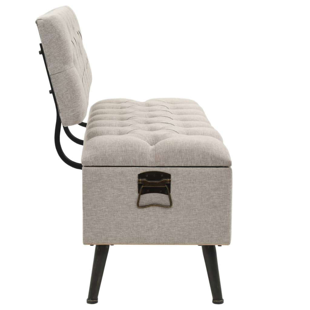 Banc de rangement avec dossier 110 cm  Tissu - Imagem 4