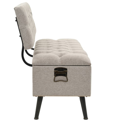 Banc de rangement avec dossier 110 cm  Tissu - Imagem 4
