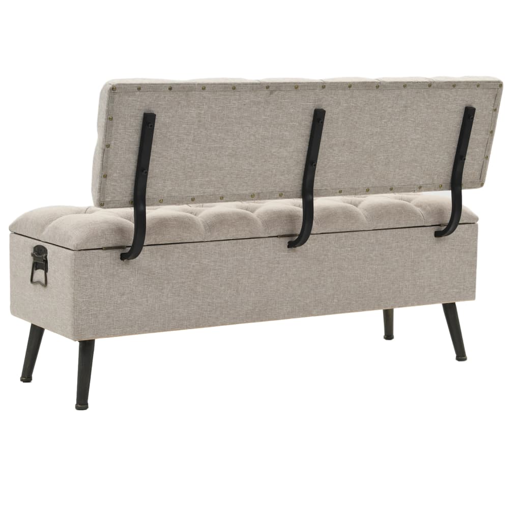 Banc de rangement avec dossier 110 cm  Tissu - Imagem 5