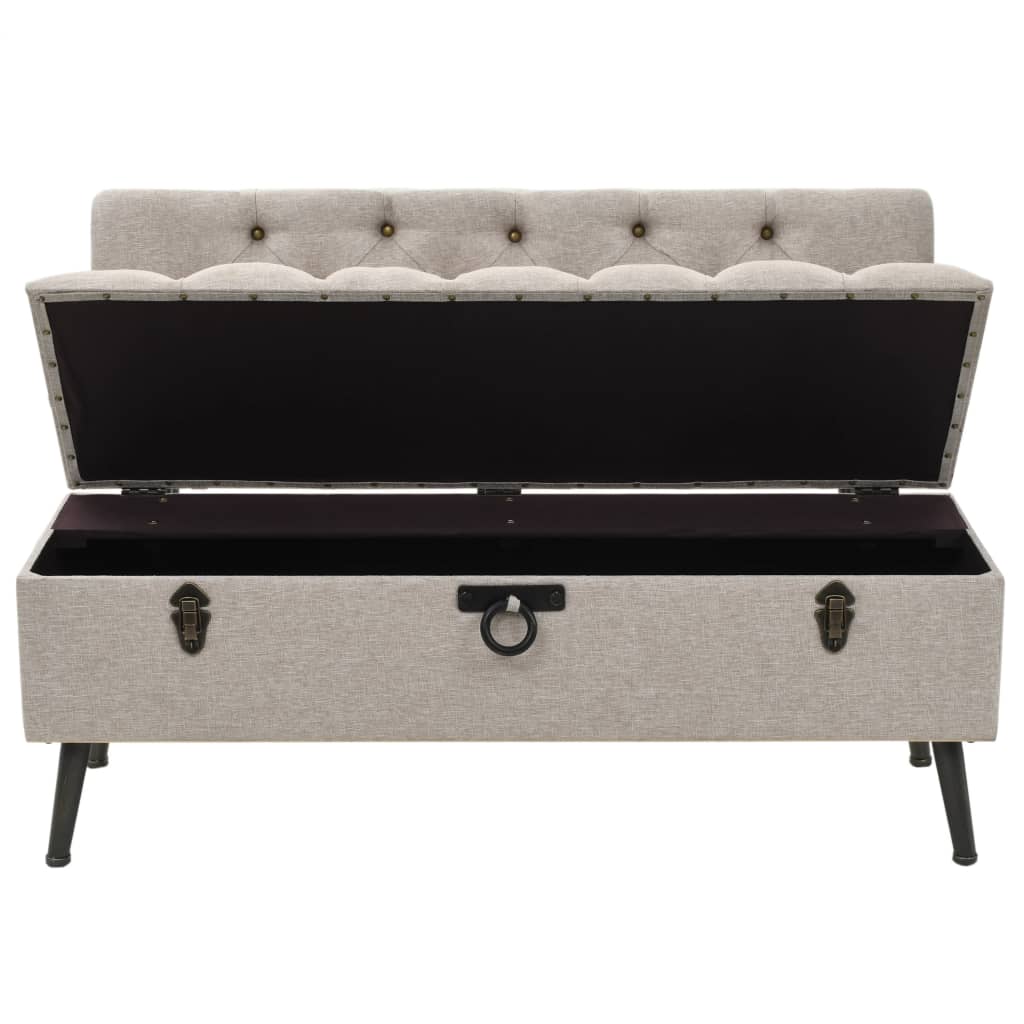 Banc de rangement avec dossier 110 cm  Tissu - Imagem 6