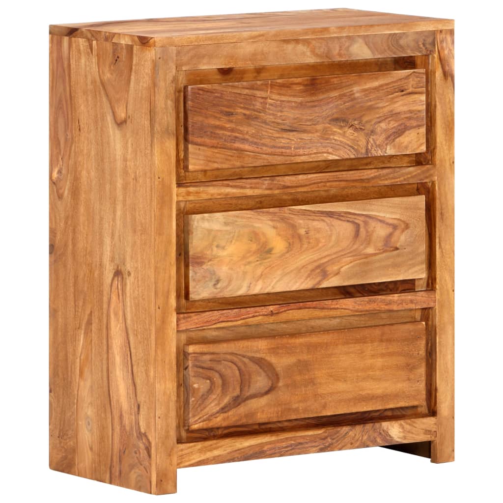 Armoire à tiroirs 60x33x75 cm Bois d'acacia massif - Imagem 1