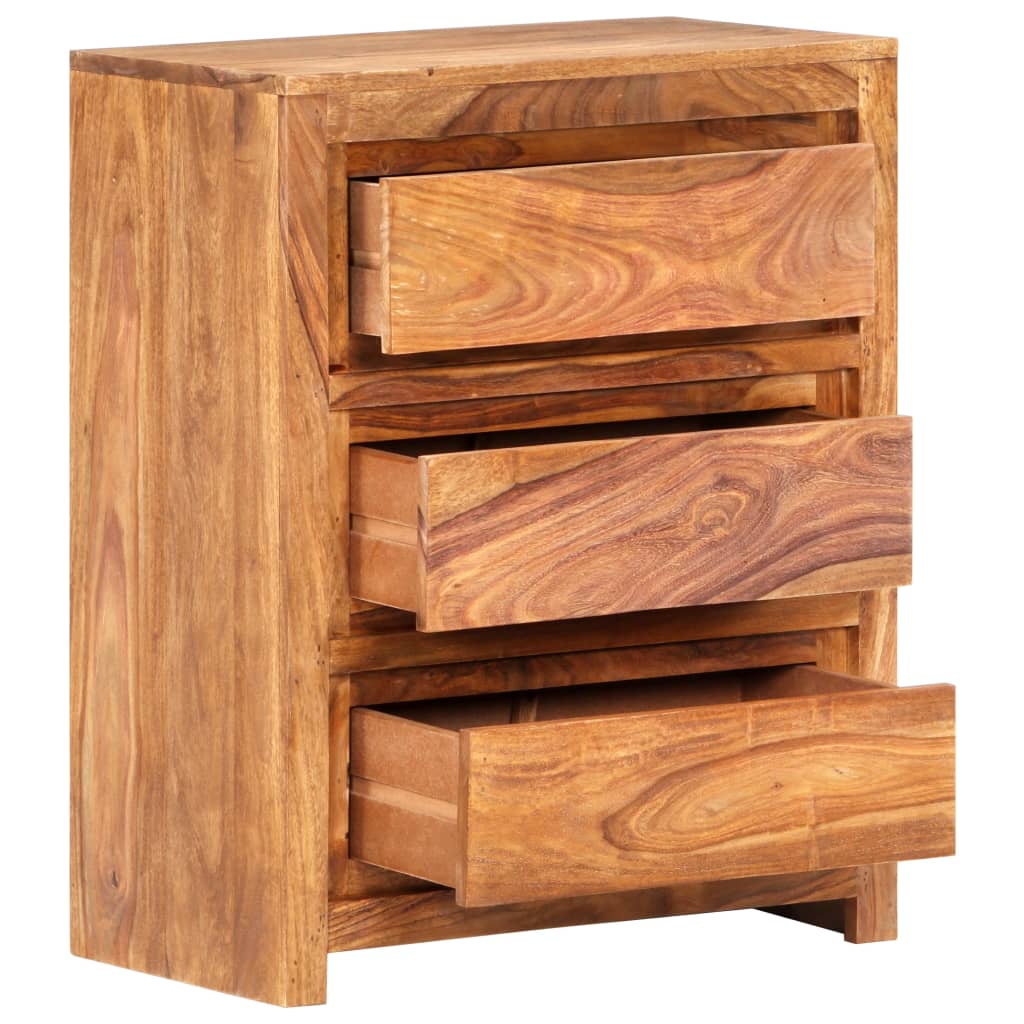Armoire à tiroirs 60x33x75 cm Bois d'acacia massif - Imagem 3