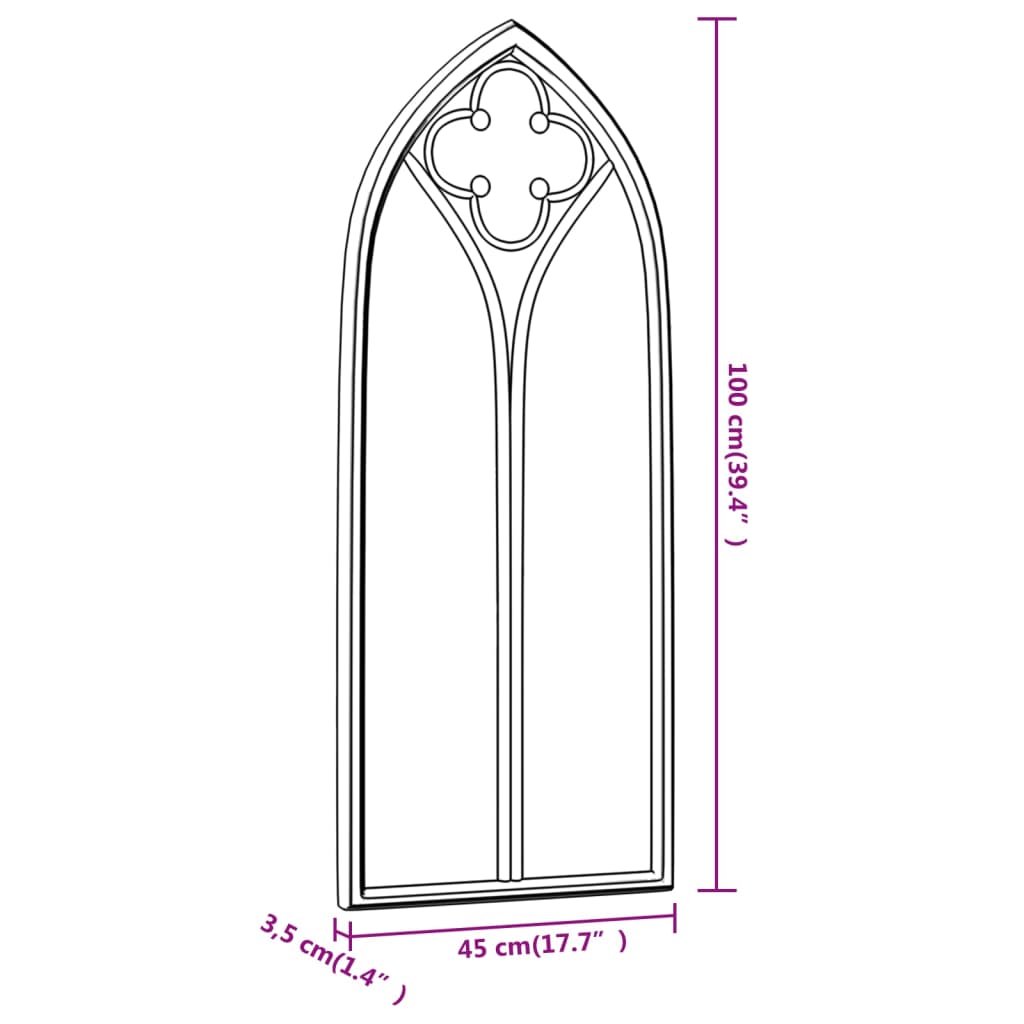 Miroir Sable 100x45 cm Fer pour utilisation à l'intérieur - Imagem 12