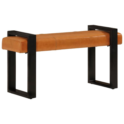 Banc Noir et marron  Cuir de chèvre véritable - Imagem 1