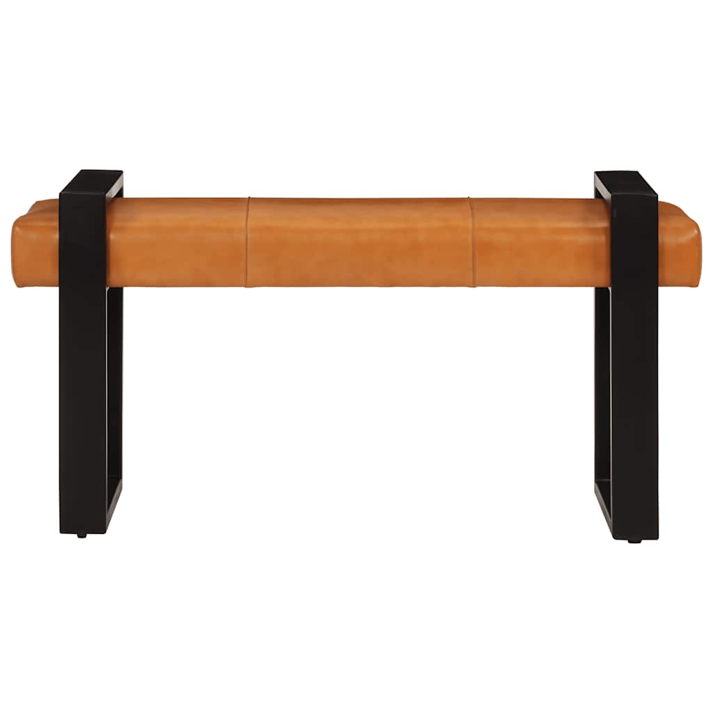 Banc Noir et marron  Cuir de chèvre véritable - Imagem 2