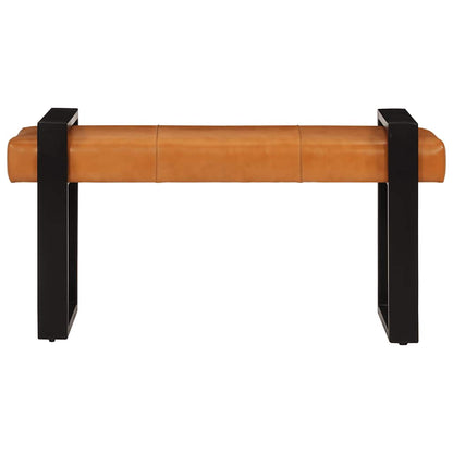 Banc Noir et marron  Cuir de chèvre véritable - Imagem 2