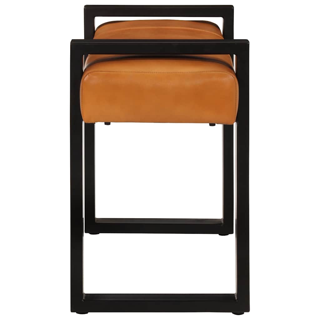 Banc Noir et marron  Cuir de chèvre véritable - Imagem 3