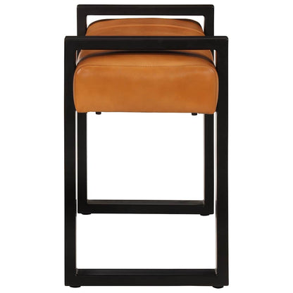 Banc Noir et marron  Cuir de chèvre véritable - Imagem 3