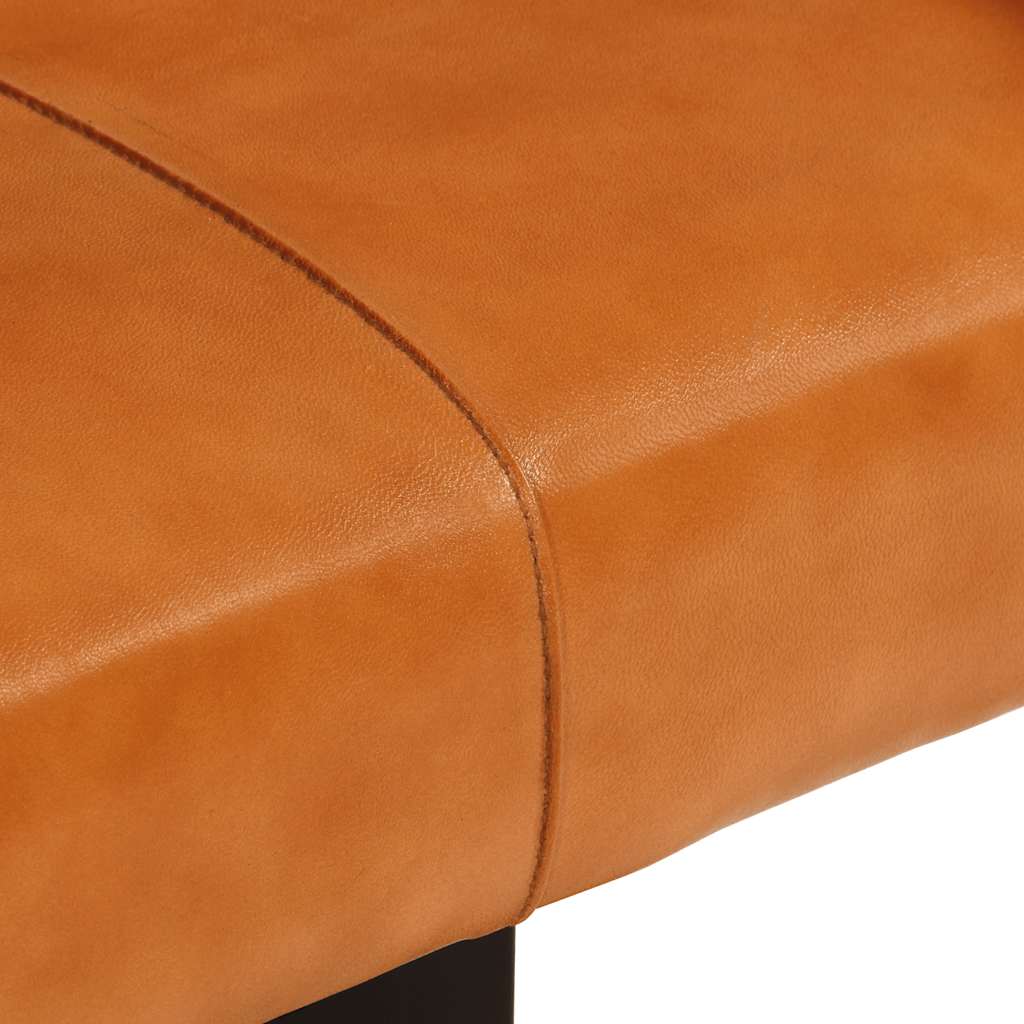 Banc Noir et marron  Cuir de chèvre véritable - Imagem 5