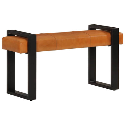 Banc Noir et marron  Cuir de chèvre véritable - Imagem 7