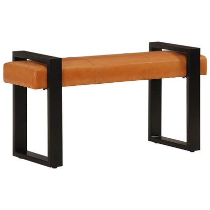 Banc Noir et marron  Cuir de chèvre véritable - Imagem 9