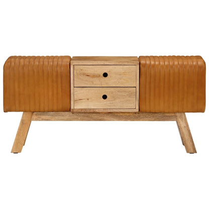 Banc de bok Marron  Cuir de chèvre véritable - Imagem 3