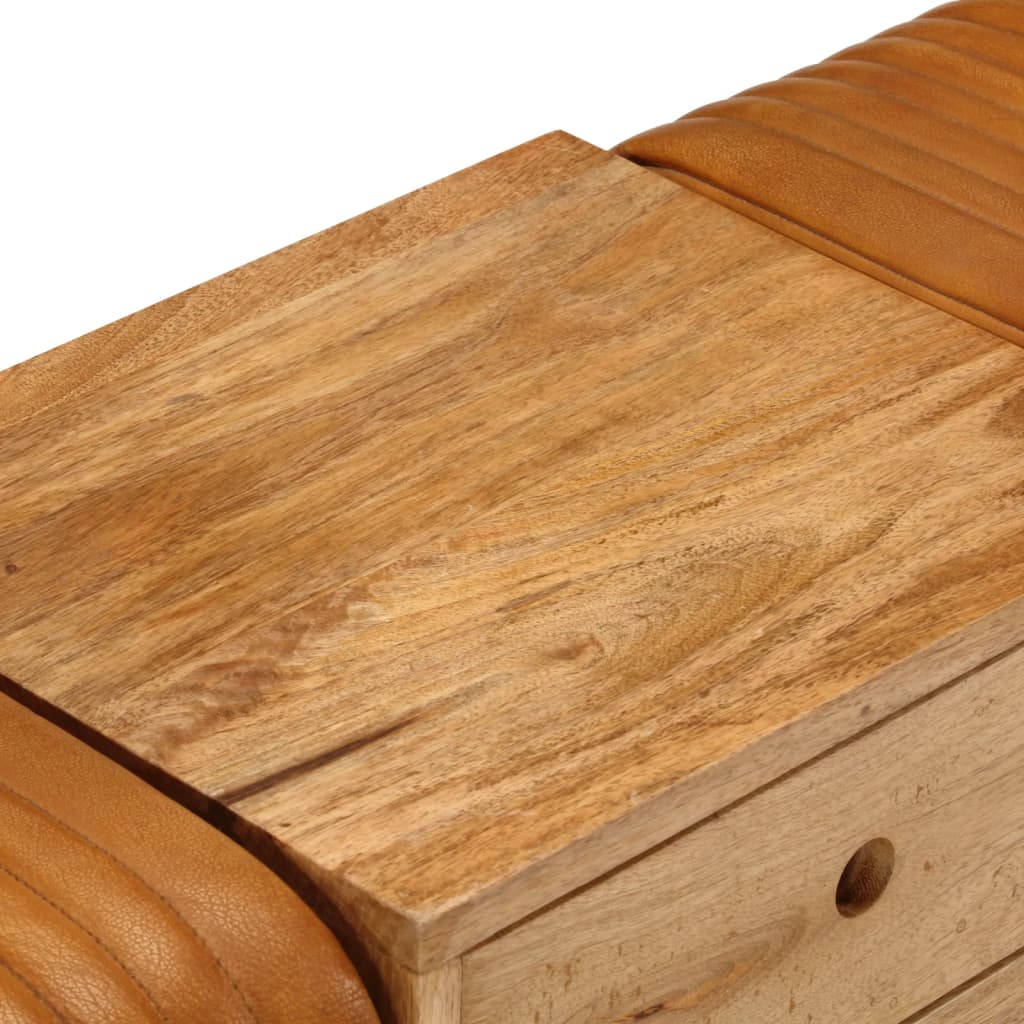 Banc de bok Marron  Cuir de chèvre véritable - Imagem 5