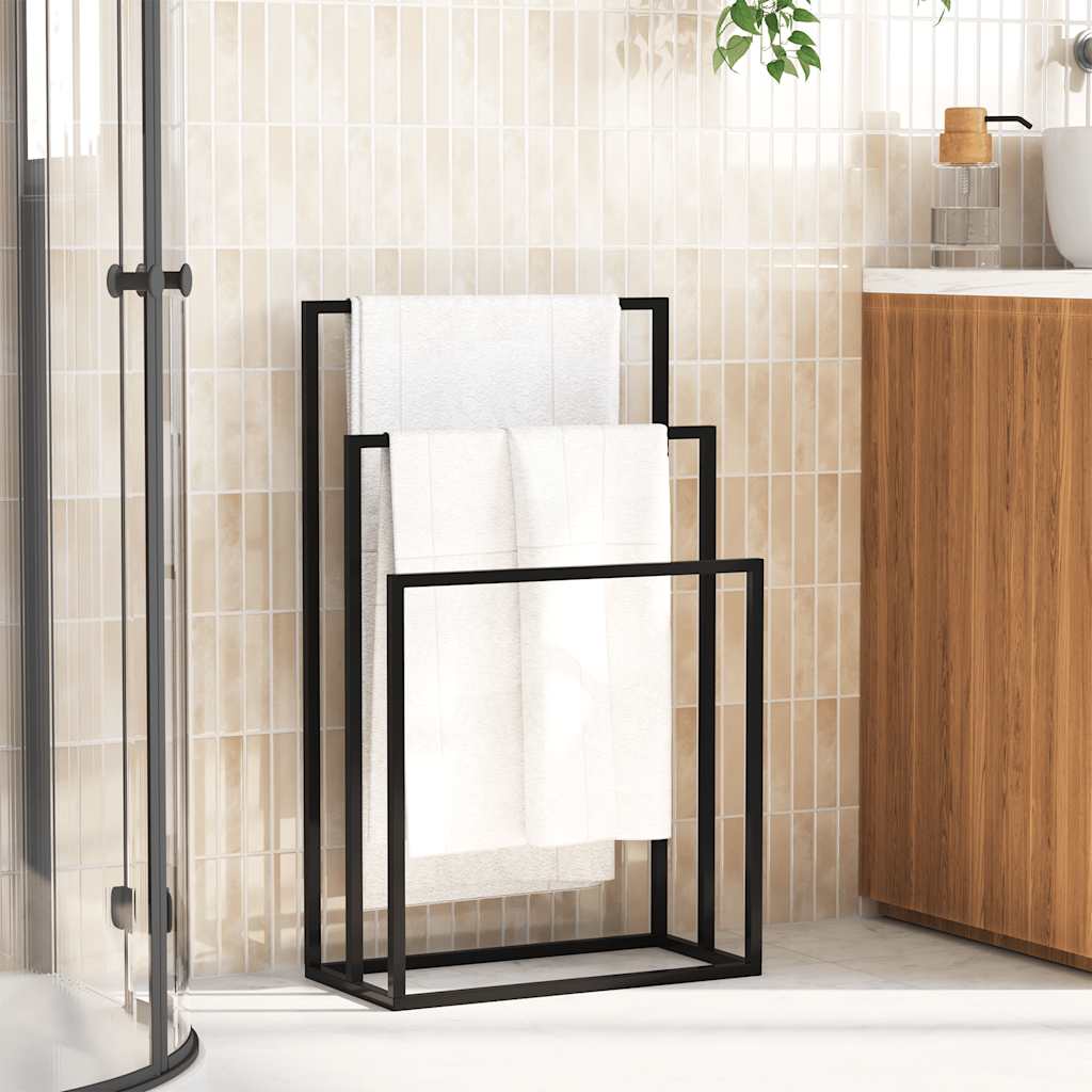Porte-serviettes sur pied  48x24x79 cm Fer - Imagem 13