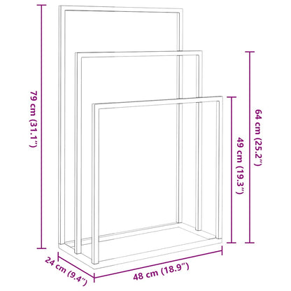 Porte-serviettes sur pied - 48x24x79 cm - Sensuri Maison