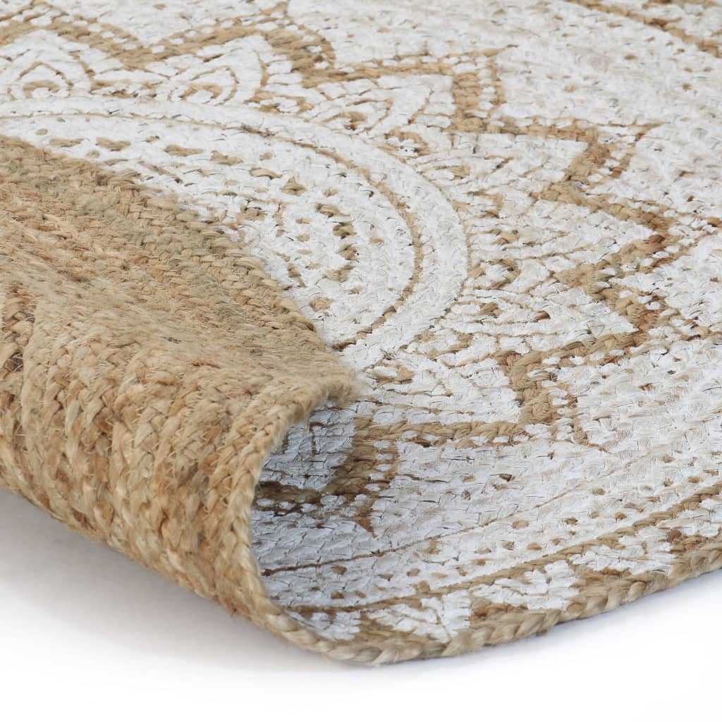 Tapis de sol Jute tressée imprimée  Rond - Imagem 2