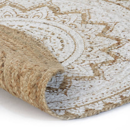 Tapis de sol Jute tressée imprimée  Rond - Imagem 2