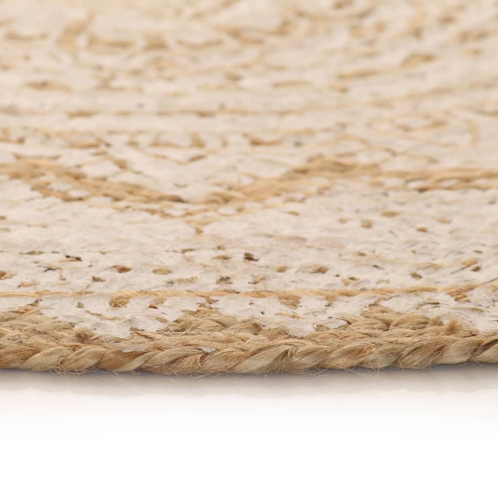 Tapis de sol Jute tressée imprimée  Rond - Imagem 4