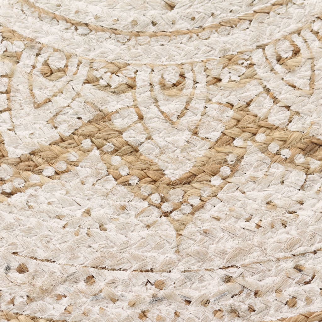 Tapis de sol Jute tressée imprimée  Rond - Imagem 5