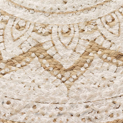 Tapis de sol Jute tressée imprimée  Rond - Imagem 5