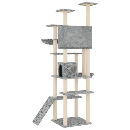 Arbre à chat avec griffoirs en sisal  clair 191 cm - Imagem 5
