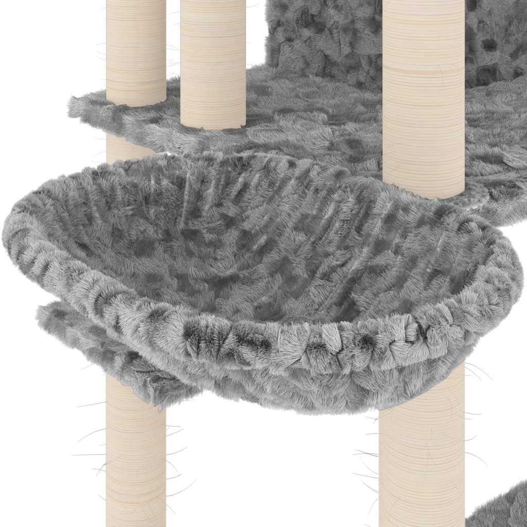 Arbre à chat avec griffoirs en sisal  clair 191 cm - Imagem 6