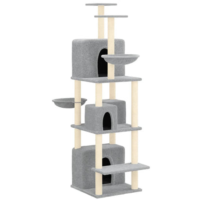 Arbre à chat avec griffoirs en sisal  clair 180 cm - Imagem 2