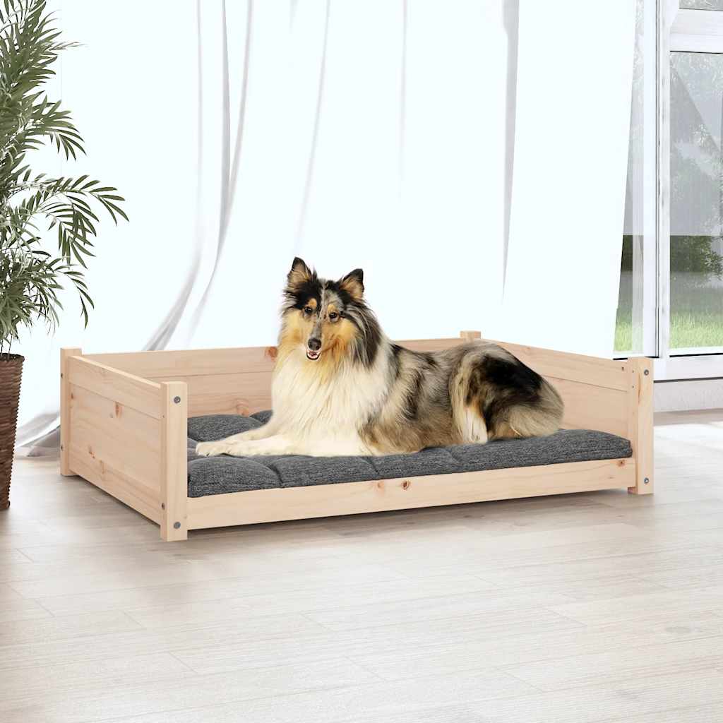 Lit pour chien 105,5x75,5x28 cm Bois de pin solide - Imagem 11