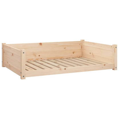 Lit pour chien 105,5x75,5x28 cm Bois de pin solide - Imagem 2