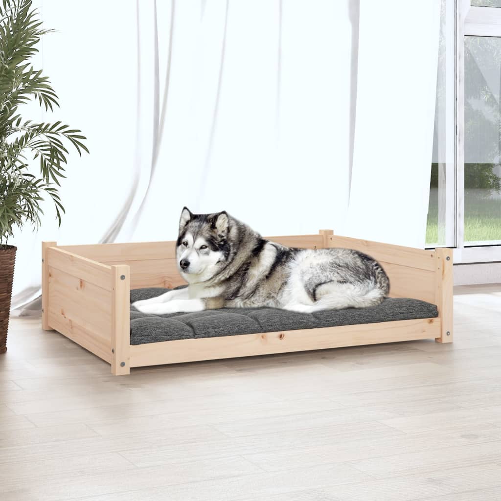 Lit pour chien 105,5x75,5x28 cm Bois de pin solide - Imagem 3