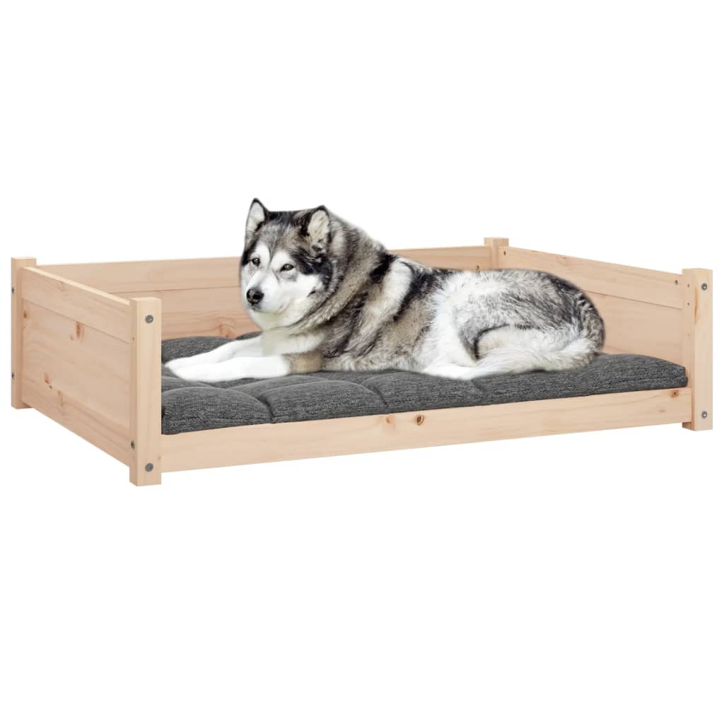 Lit pour chien 105,5x75,5x28 cm Bois de pin solide - Imagem 4