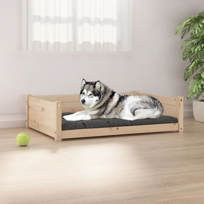 Lit pour chien 105,5x75,5x28 cm Bois de pin solide - Imagem 1
