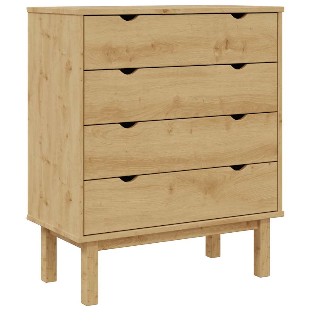 Commode OTTA 76,5x39,5x90 cm Bois de pin massif - Imagem 2
