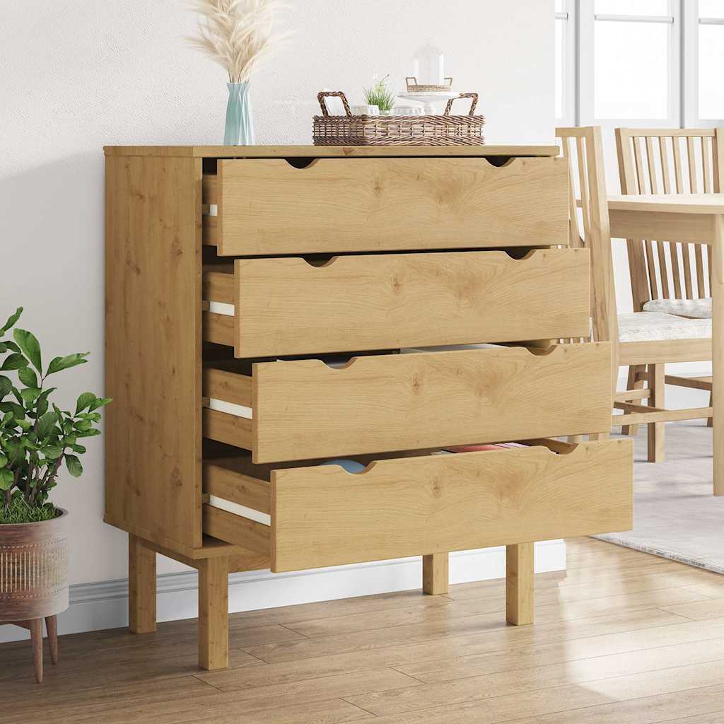 Commode OTTA 76,5x39,5x90 cm Bois de pin massif - Imagem 3