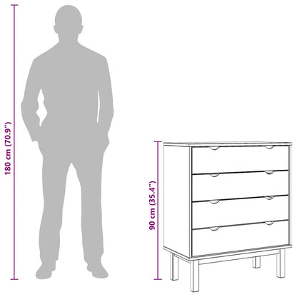 Commode OTTA 76,5x39,5x90 cm Bois de pin massif - Imagem 10