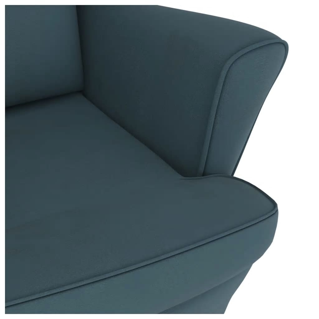 Fauteuil à bascule à oreilles en velours  bois massif - Imagem 8