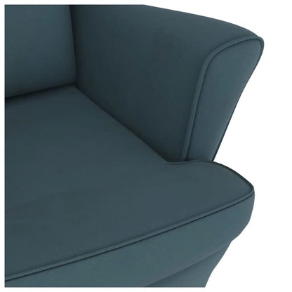 Fauteuil à bascule à oreilles en velours  bois massif - Imagem 8