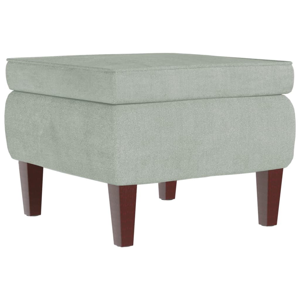 Fauteuil à bascule à oreilles - Hévéa massif - Velours bleu - Sensuri Maison