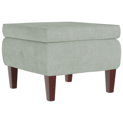 Fauteuil à bascule à oreilles - Hévéa massif - Velours bleu - Sensuri Maison