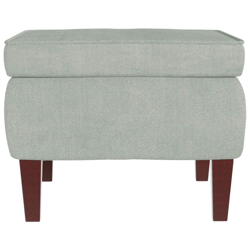Fauteuil à bascule à oreilles - Hévéa massif - Velours bleu - Sensuri Maison